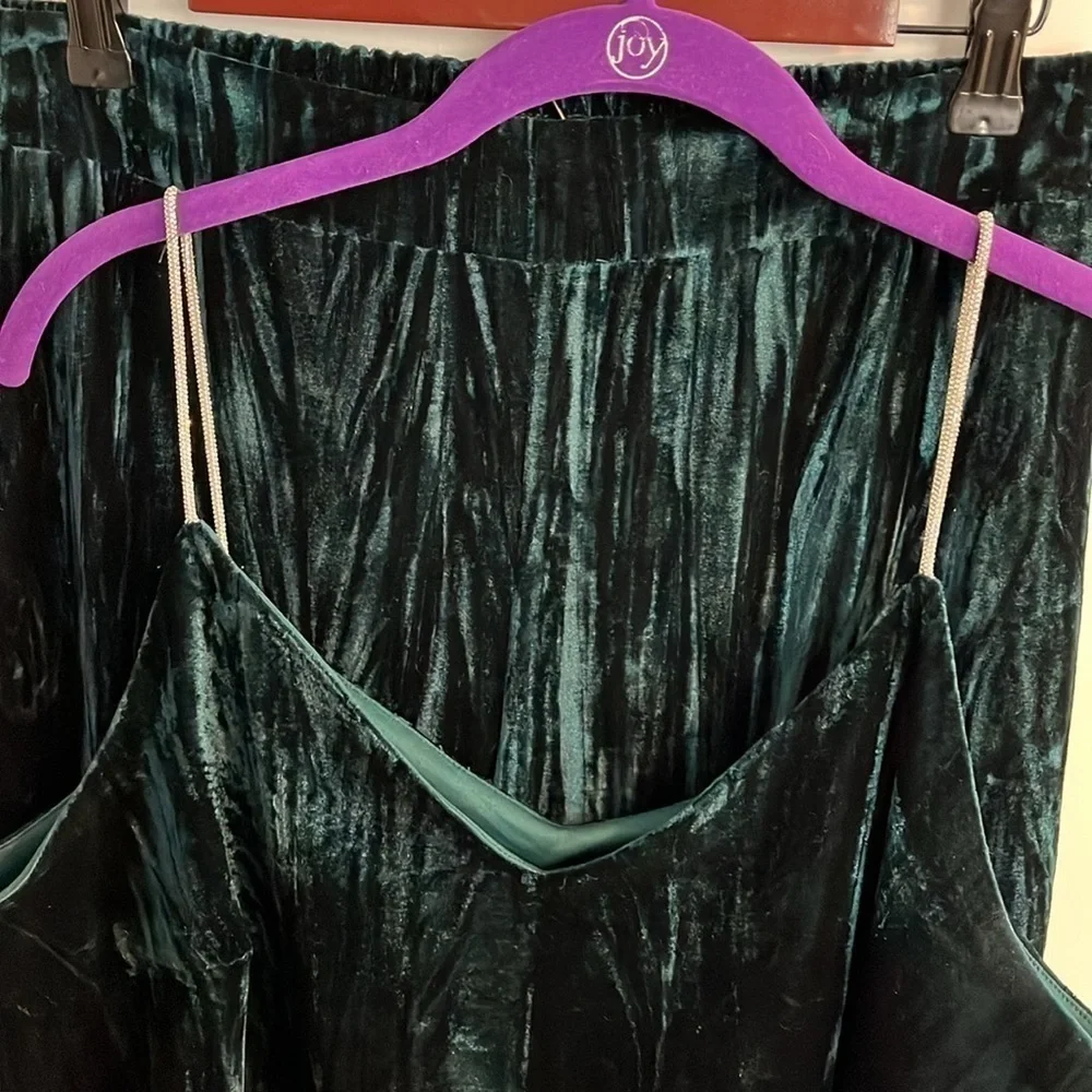 Rachel Zoe Wide Leg Velvet Tank Set NWT